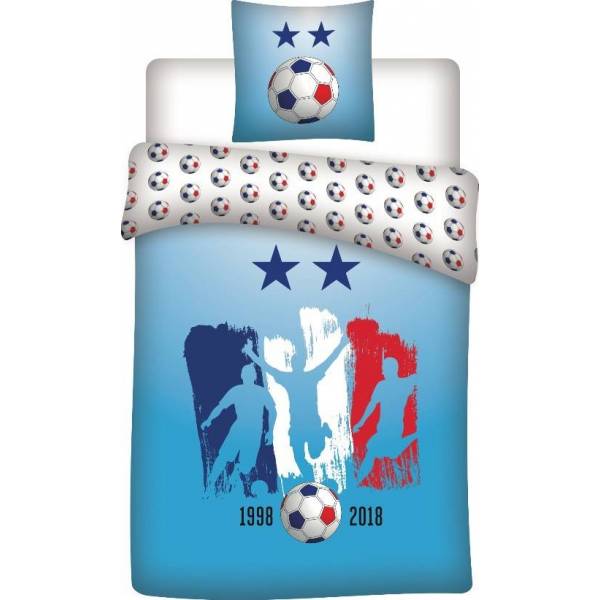 Parure Housse De Couette Réversible Football France 2 Etoiles